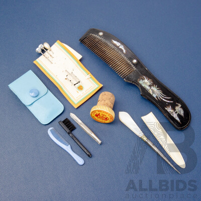 Collection of Vintage Sewing, Tailoring & Personal Grooming Tools
