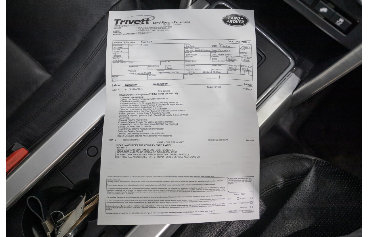 1/2018 Land Rover Discovery Sport TD4 SE 5 (AWD) L550 MY18 4d Wagon Corris Grey Metallic Turbo Diesel 2.0L