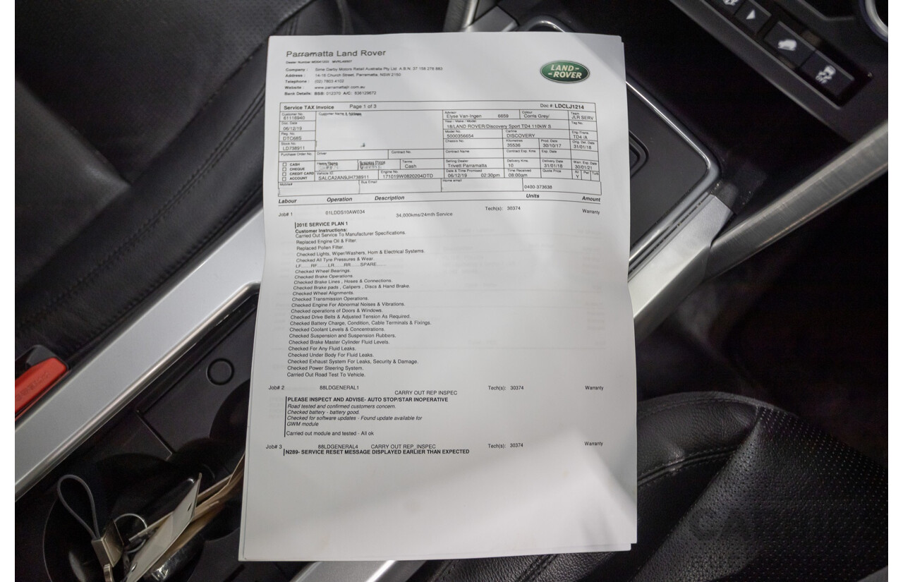 1/2018 Land Rover Discovery Sport TD4 SE 5 (AWD) L550 MY18 4d Wagon Corris Grey Metallic Turbo Diesel 2.0L