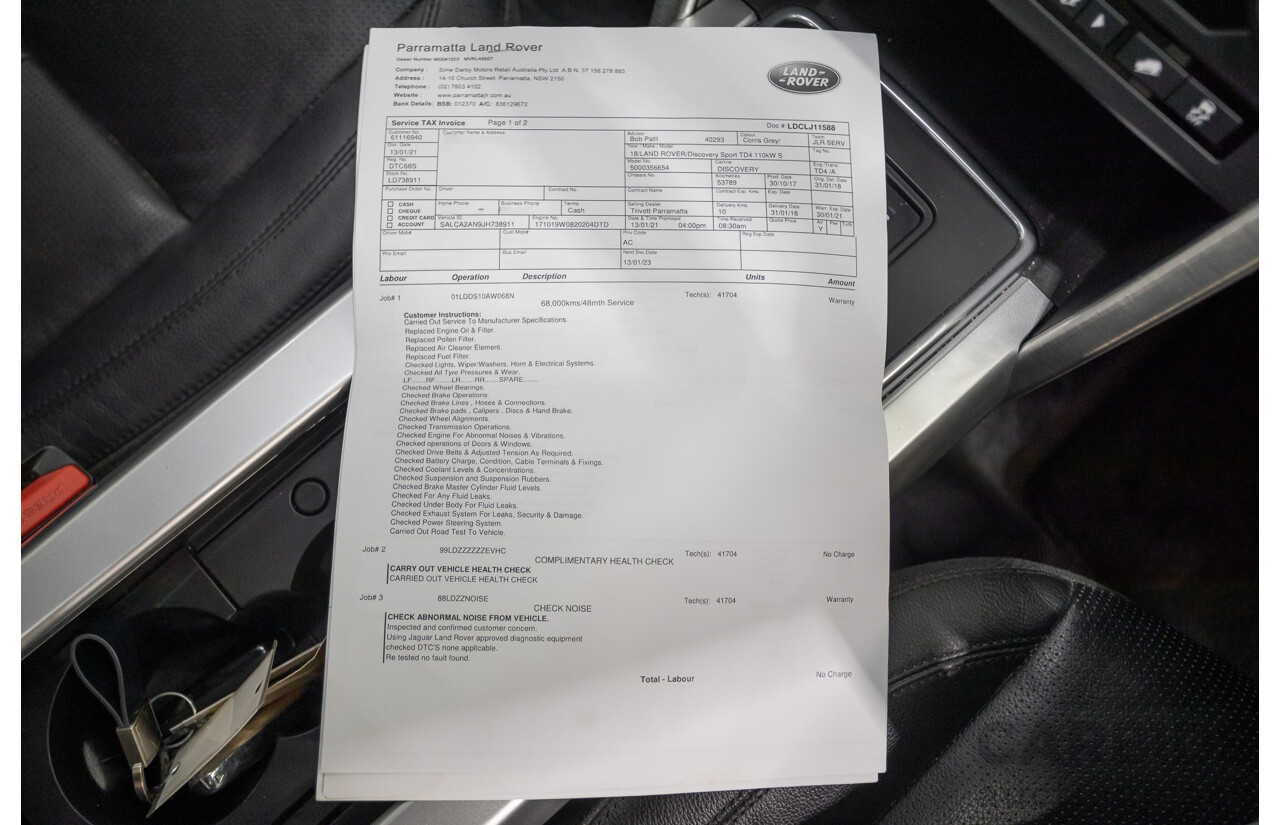 1/2018 Land Rover Discovery Sport TD4 SE 5 (AWD) L550 MY18 4d Wagon Corris Grey Metallic Turbo Diesel 2.0L