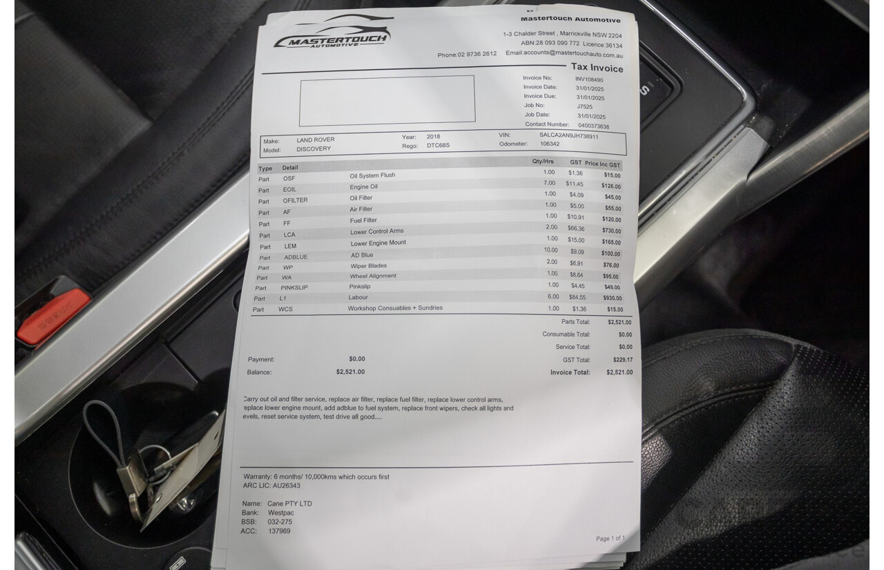 1/2018 Land Rover Discovery Sport TD4 SE 5 (AWD) L550 MY18 4d Wagon Corris Grey Metallic Turbo Diesel 2.0L