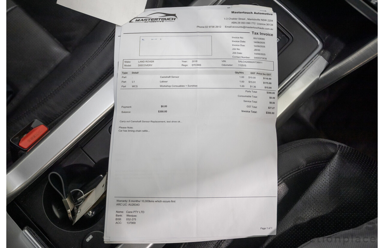 1/2018 Land Rover Discovery Sport TD4 SE 5 (AWD) L550 MY18 4d Wagon Corris Grey Metallic Turbo Diesel 2.0L
