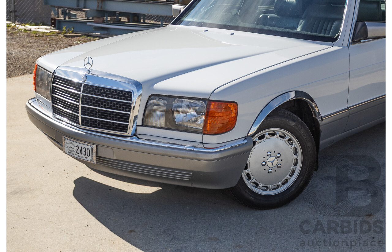 4/1988 Mercedes-Benz 300SE W126 4d Sedan Arctic White 3.0L