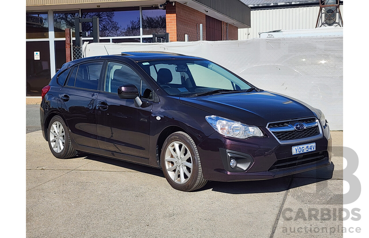 07/2012 Subaru Impreza 2.0i-L (awd) MY12 5d Hatchback Purple 2.0L