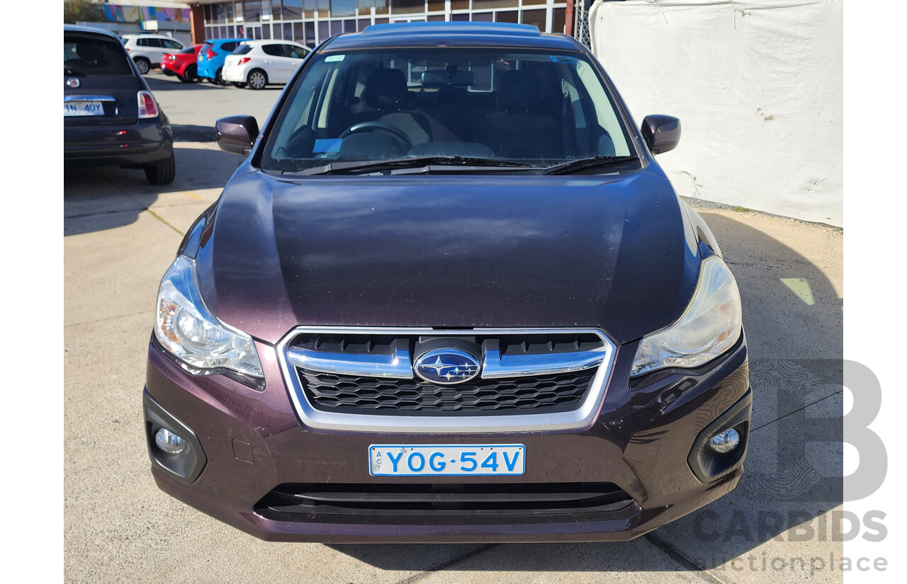07/2012 Subaru Impreza 2.0i-L (awd) MY12 5d Hatchback Purple 2.0L