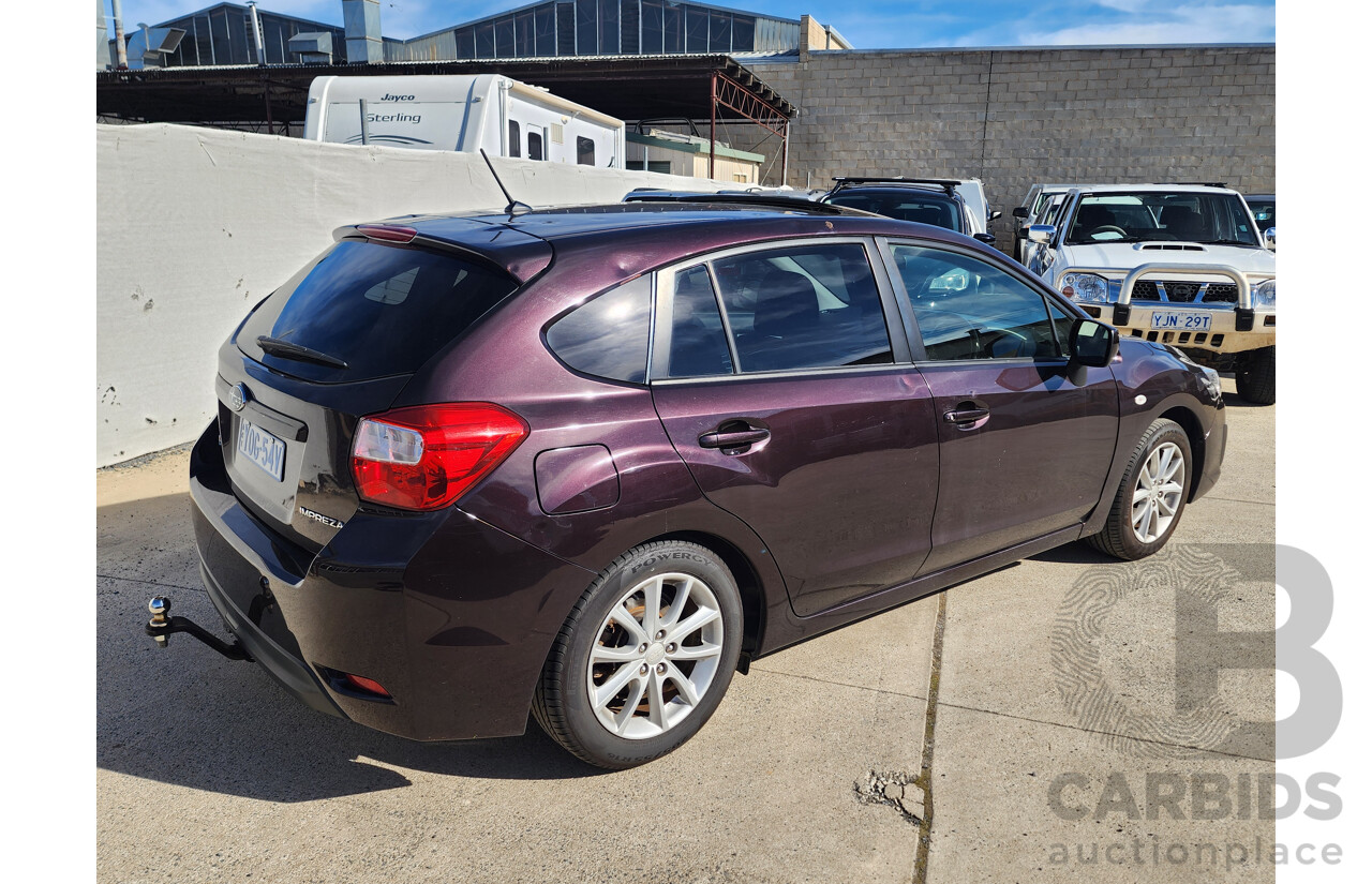 07/2012 Subaru Impreza 2.0i-L (awd) MY12 5d Hatchback Purple 2.0L