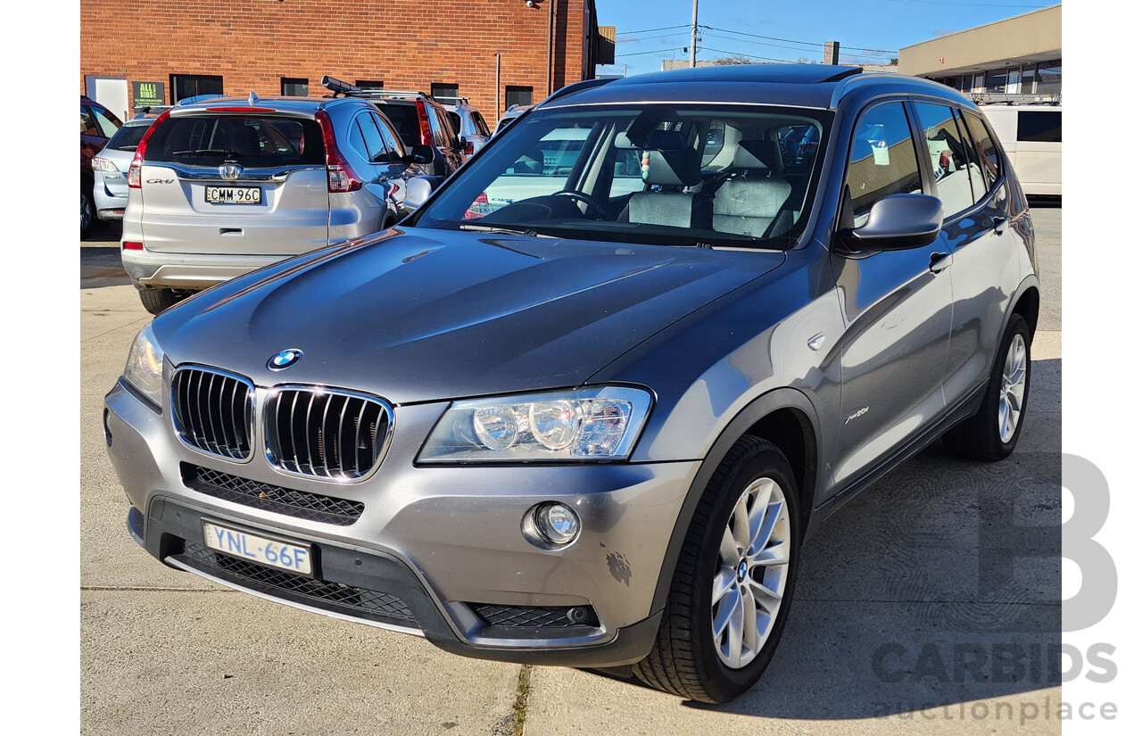 07/2012 Bmw X3 Xdrive 20d F25 4d Wagon Grey 2.0L