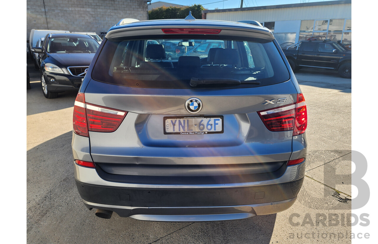 07/2012 Bmw X3 Xdrive 20d F25 4d Wagon Grey 2.0L