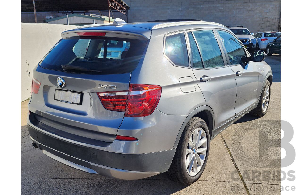 07/2012 Bmw X3 Xdrive 20d F25 4d Wagon Grey 2.0L