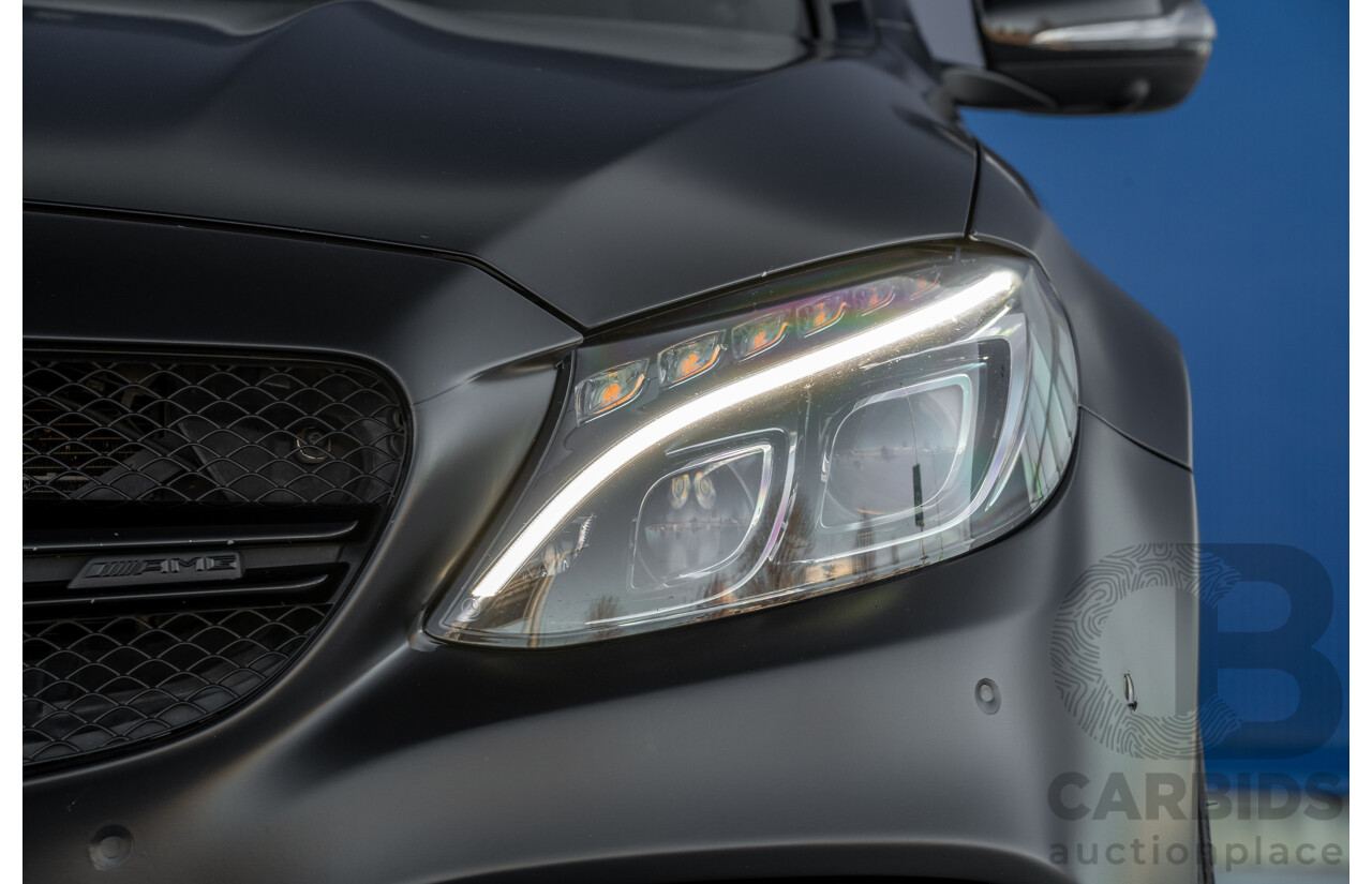 07/2015 Mercedes Benz C63 S AMG 205 4d Wagon Diamond White / Matte Black Wrap Twin Turbo V8 4.0L