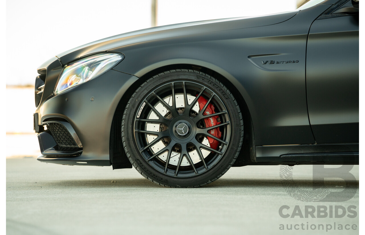 07/2015 Mercedes Benz C63 S AMG 205 4d Wagon Diamond White / Matte Black Wrap Twin Turbo V8 4.0L