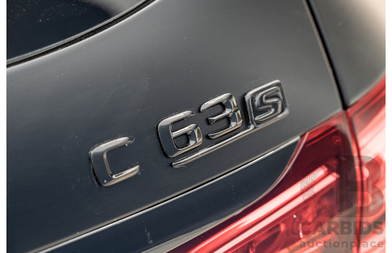 07/2015 Mercedes Benz C63 S AMG 205 4d Wagon Diamond White / Matte Black Wrap Twin Turbo V8 4.0L