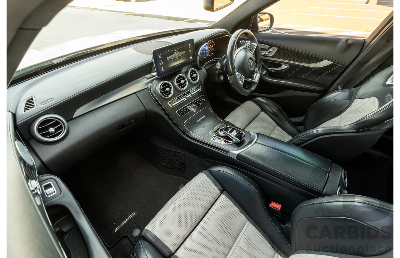 07/2015 Mercedes Benz C63 S AMG 205 4d Wagon Diamond White / Matte Black Wrap Twin Turbo V8 4.0L