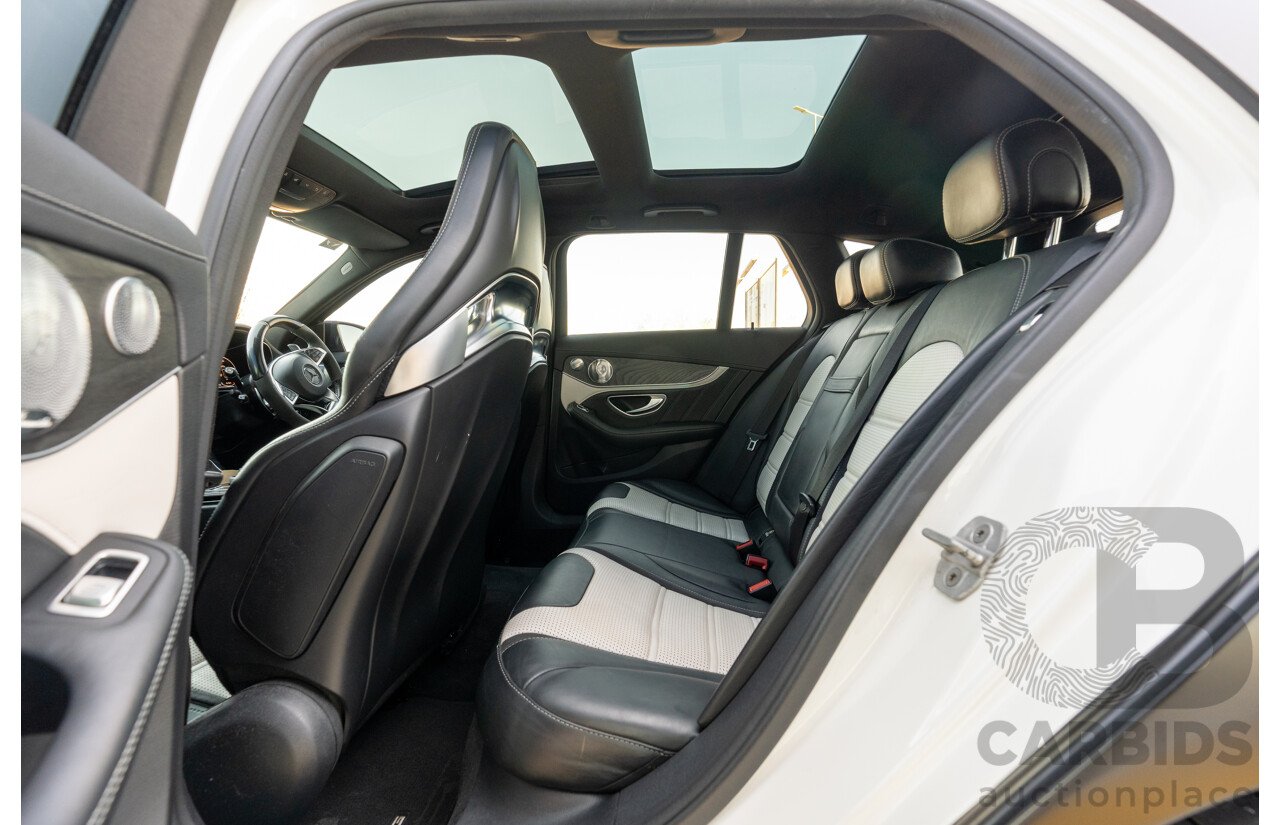 07/2015 Mercedes Benz C63 S AMG 205 4d Wagon Diamond White / Matte Black Wrap Twin Turbo V8 4.0L