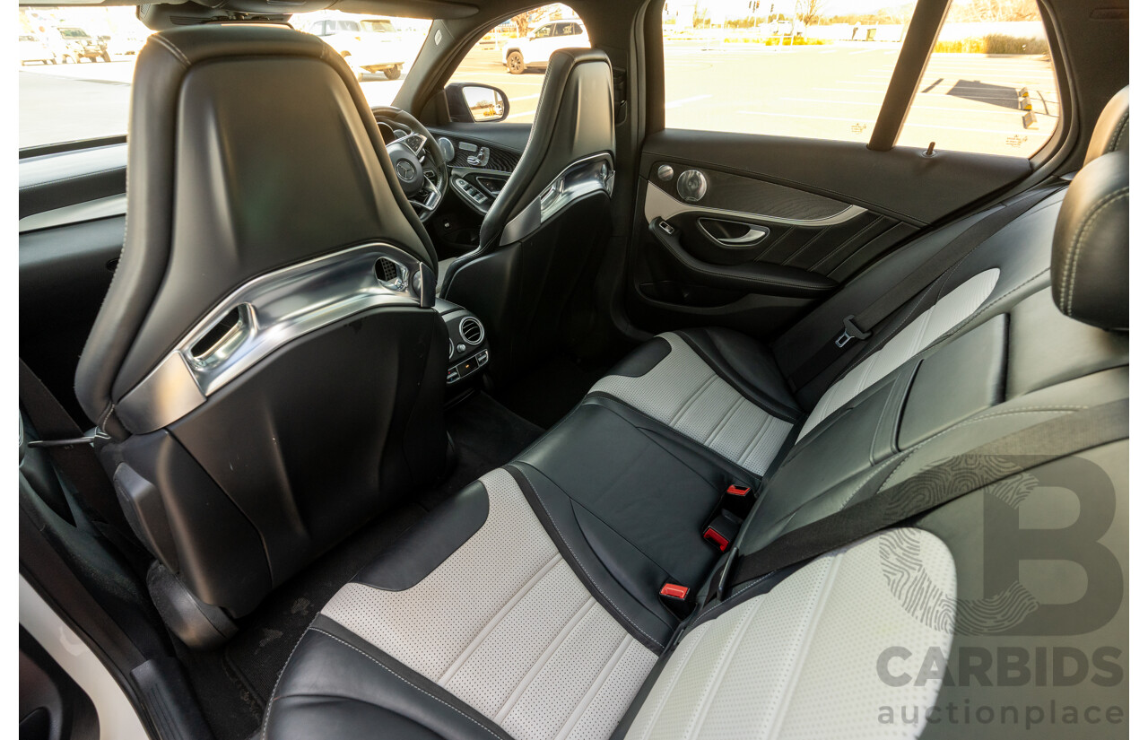 07/2015 Mercedes Benz C63 S AMG 205 4d Wagon Diamond White / Matte Black Wrap Twin Turbo V8 4.0L