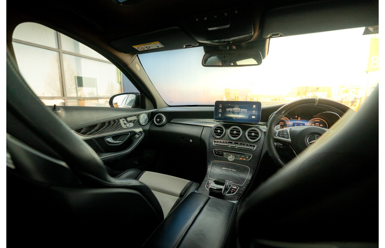 07/2015 Mercedes Benz C63 S AMG 205 4d Wagon Diamond White / Matte Black Wrap Twin Turbo V8 4.0L