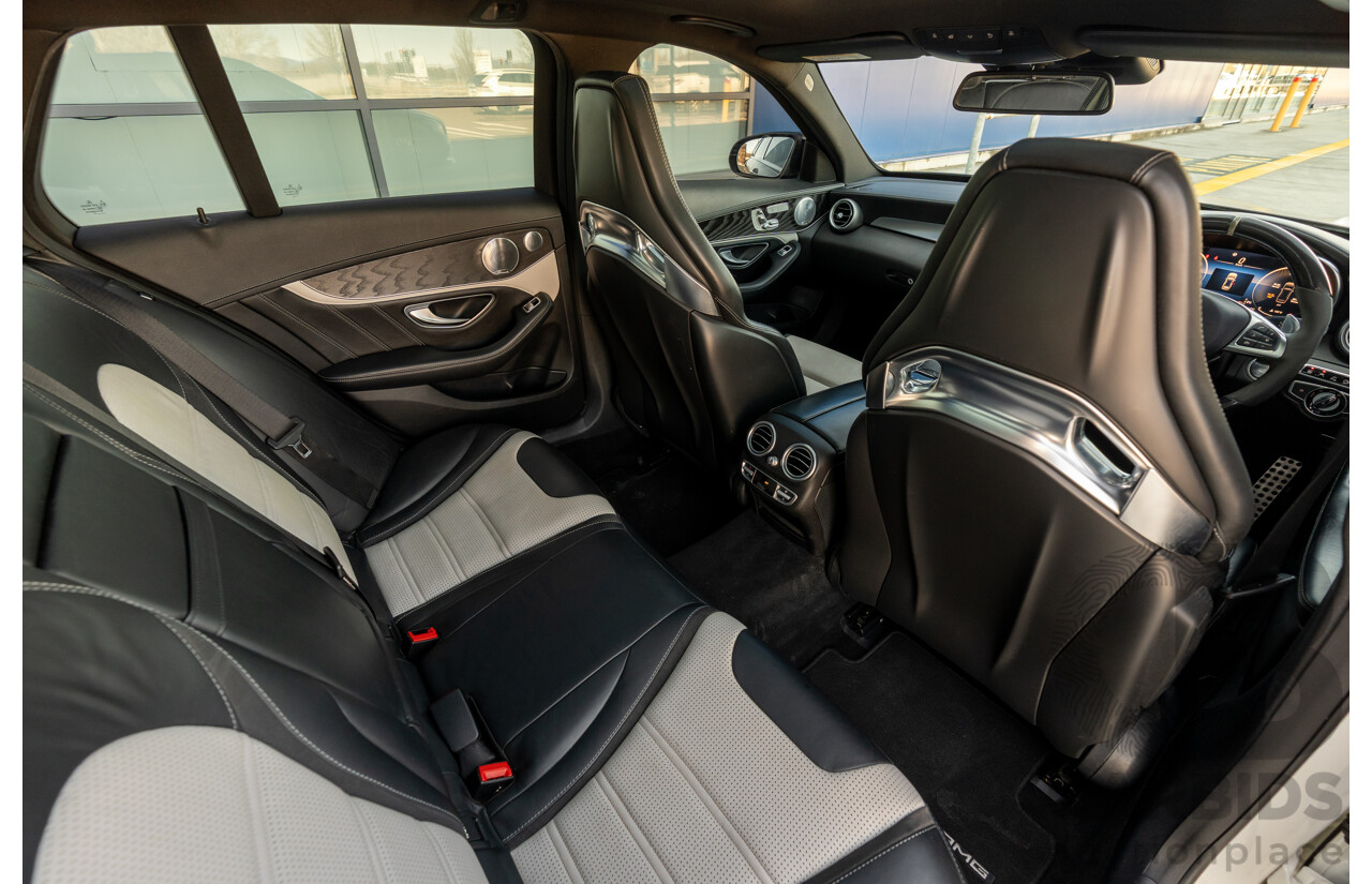 07/2015 Mercedes Benz C63 S AMG 205 4d Wagon Diamond White / Matte Black Wrap Twin Turbo V8 4.0L
