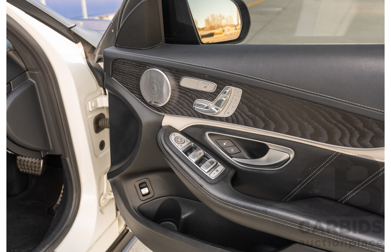 07/2015 Mercedes Benz C63 S AMG 205 4d Wagon Diamond White / Matte Black Wrap Twin Turbo V8 4.0L