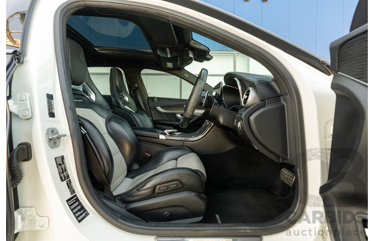 07/2015 Mercedes Benz C63 S AMG 205 4d Wagon Diamond White / Matte Black Wrap Twin Turbo V8 4.0L