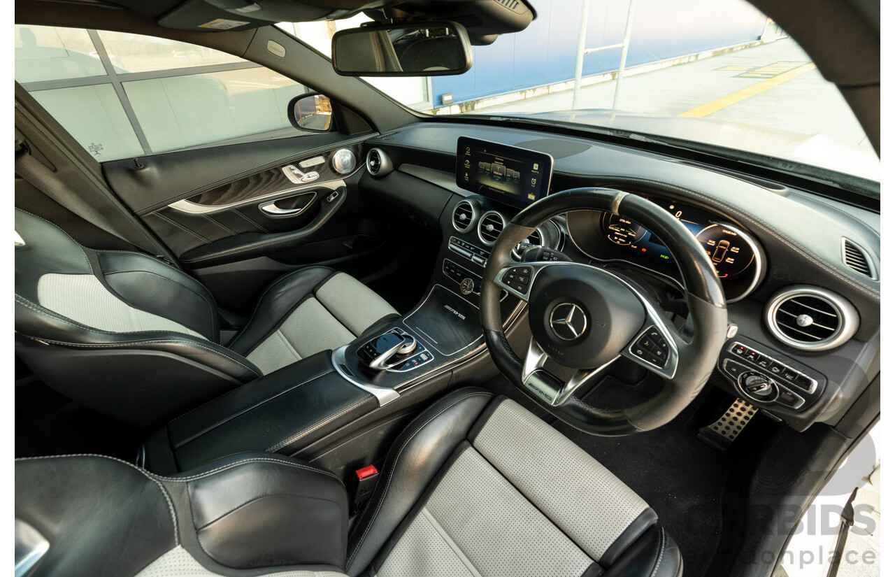 07/2015 Mercedes Benz C63 S AMG 205 4d Wagon Diamond White / Matte Black Wrap Twin Turbo V8 4.0L