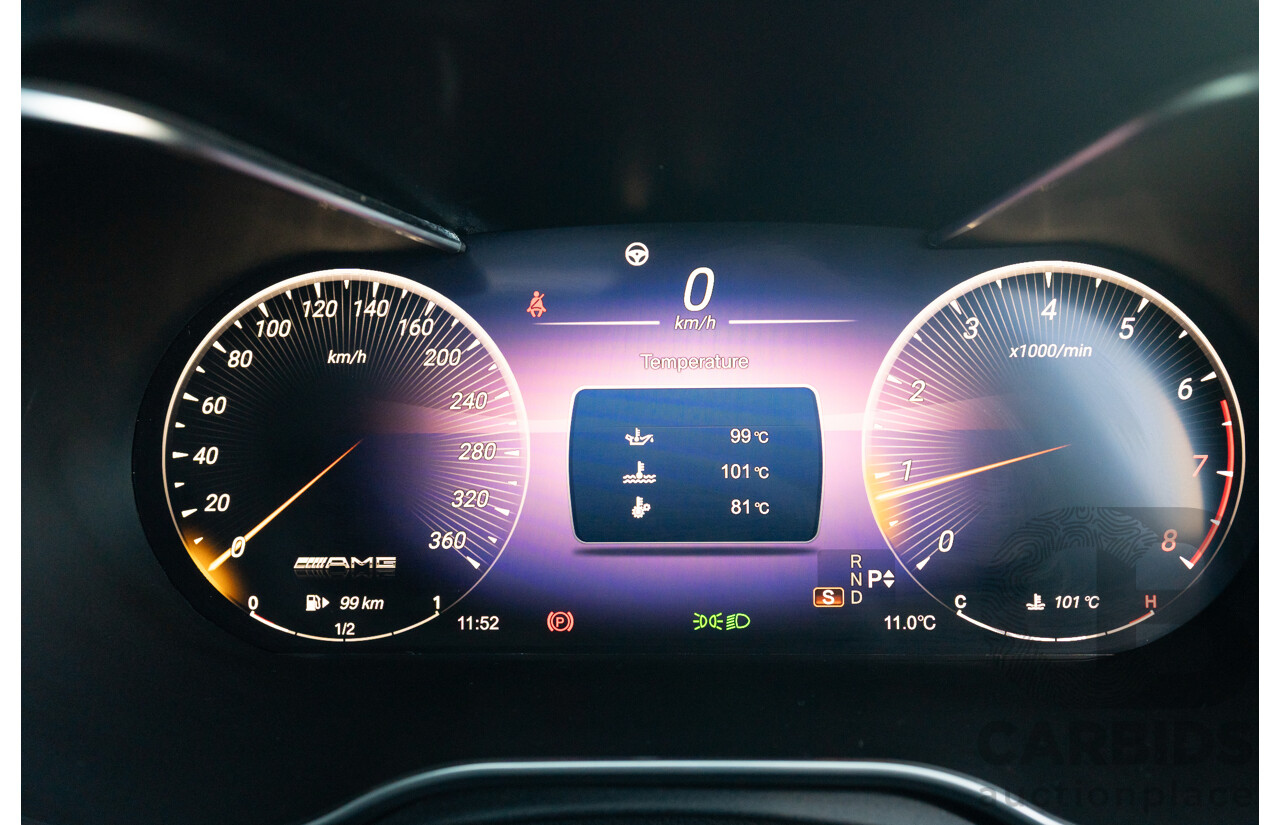 07/2015 Mercedes Benz C63 S AMG 205 4d Wagon Diamond White / Matte Black Wrap Twin Turbo V8 4.0L