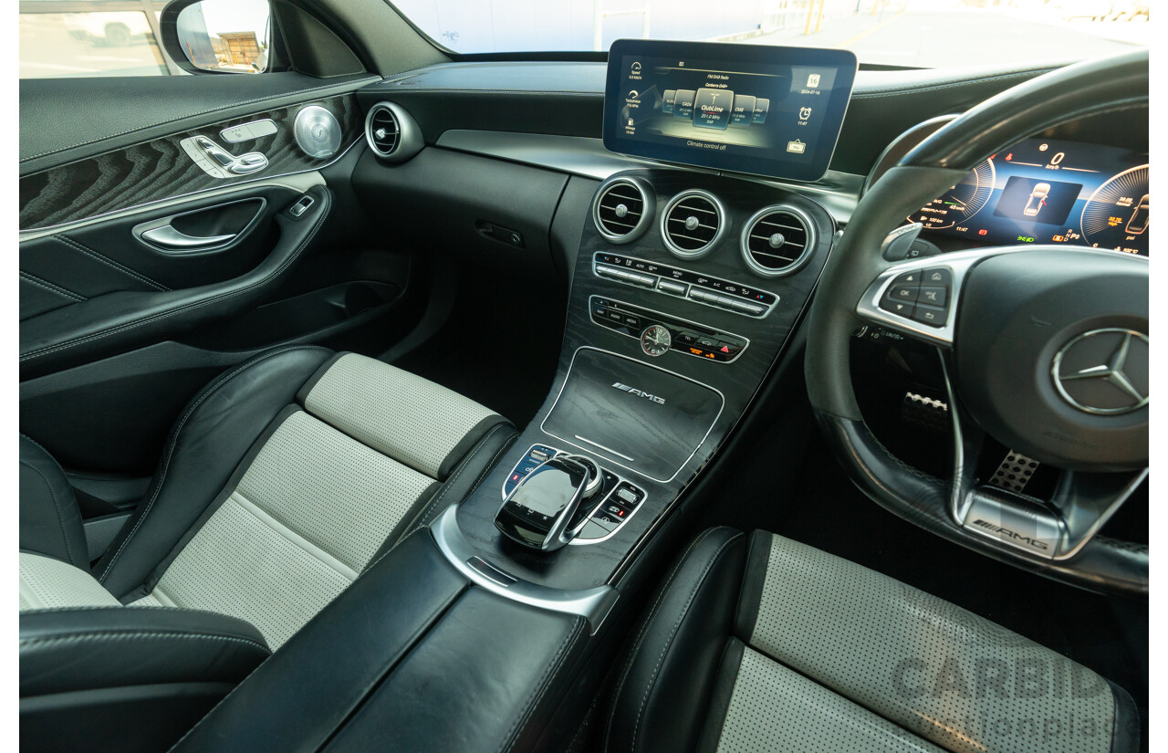 07/2015 Mercedes Benz C63 S AMG 205 4d Wagon Diamond White / Matte Black Wrap Twin Turbo V8 4.0L