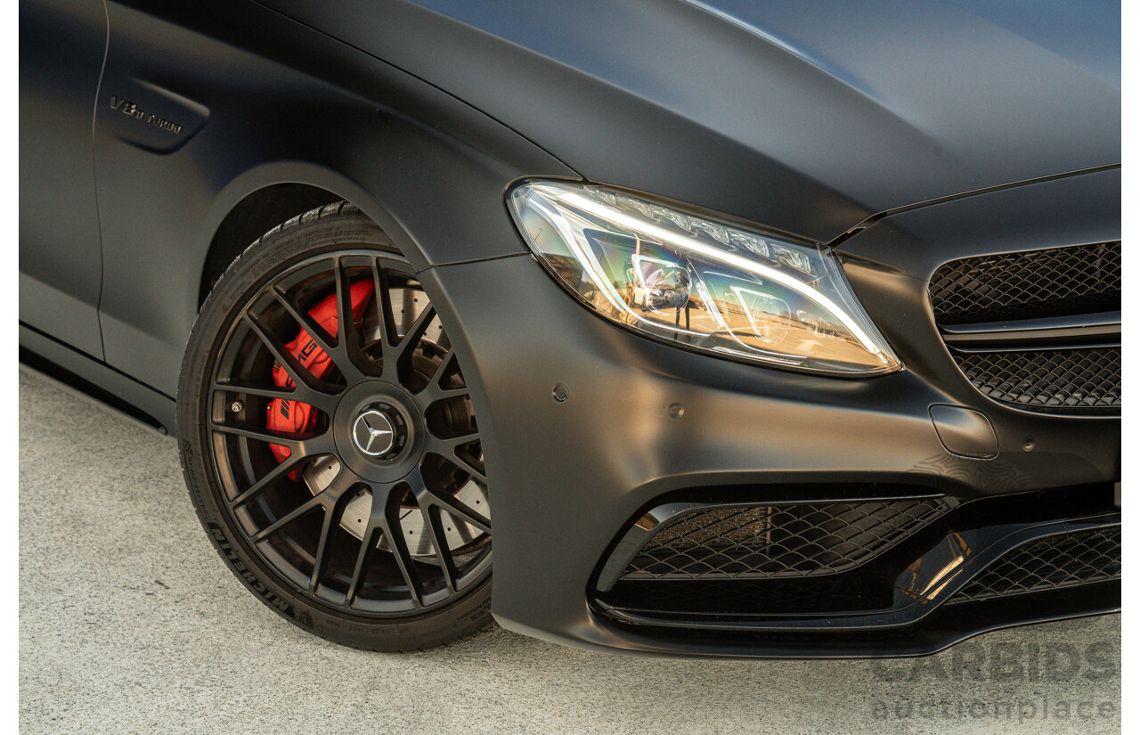 07/2015 Mercedes Benz C63 S AMG 205 4d Wagon Diamond White / Matte Black Wrap Twin Turbo V8 4.0L
