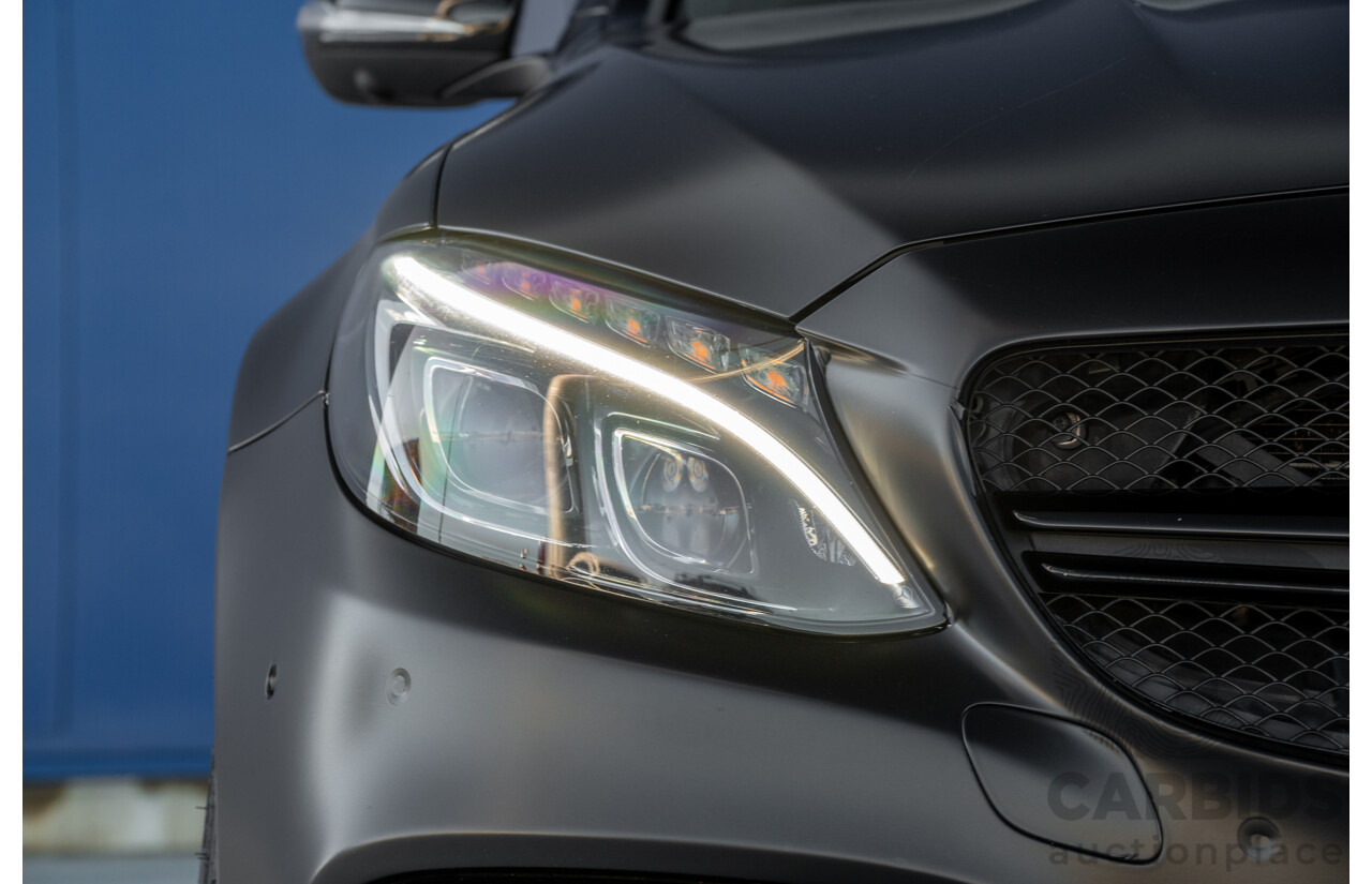 07/2015 Mercedes Benz C63 S AMG 205 4d Wagon Diamond White / Matte Black Wrap Twin Turbo V8 4.0L