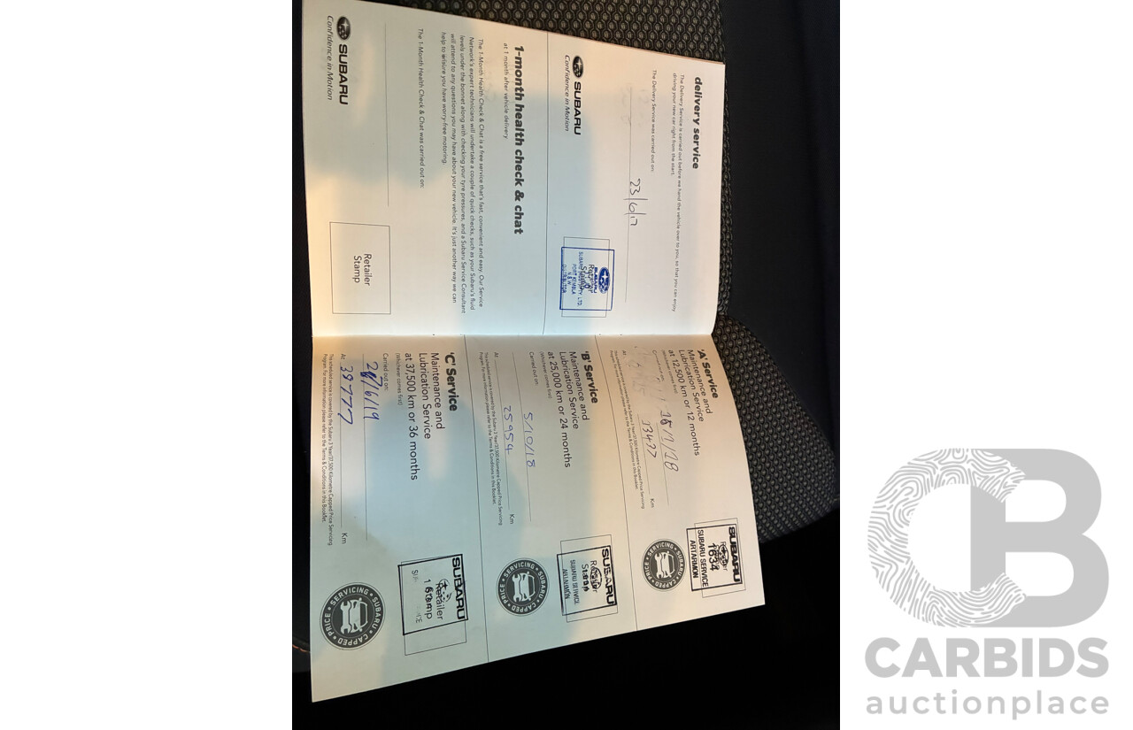 06/2017 Subaru XV 2.0i Premium (AWD) MY18 4d Wagon Silver 2.0L