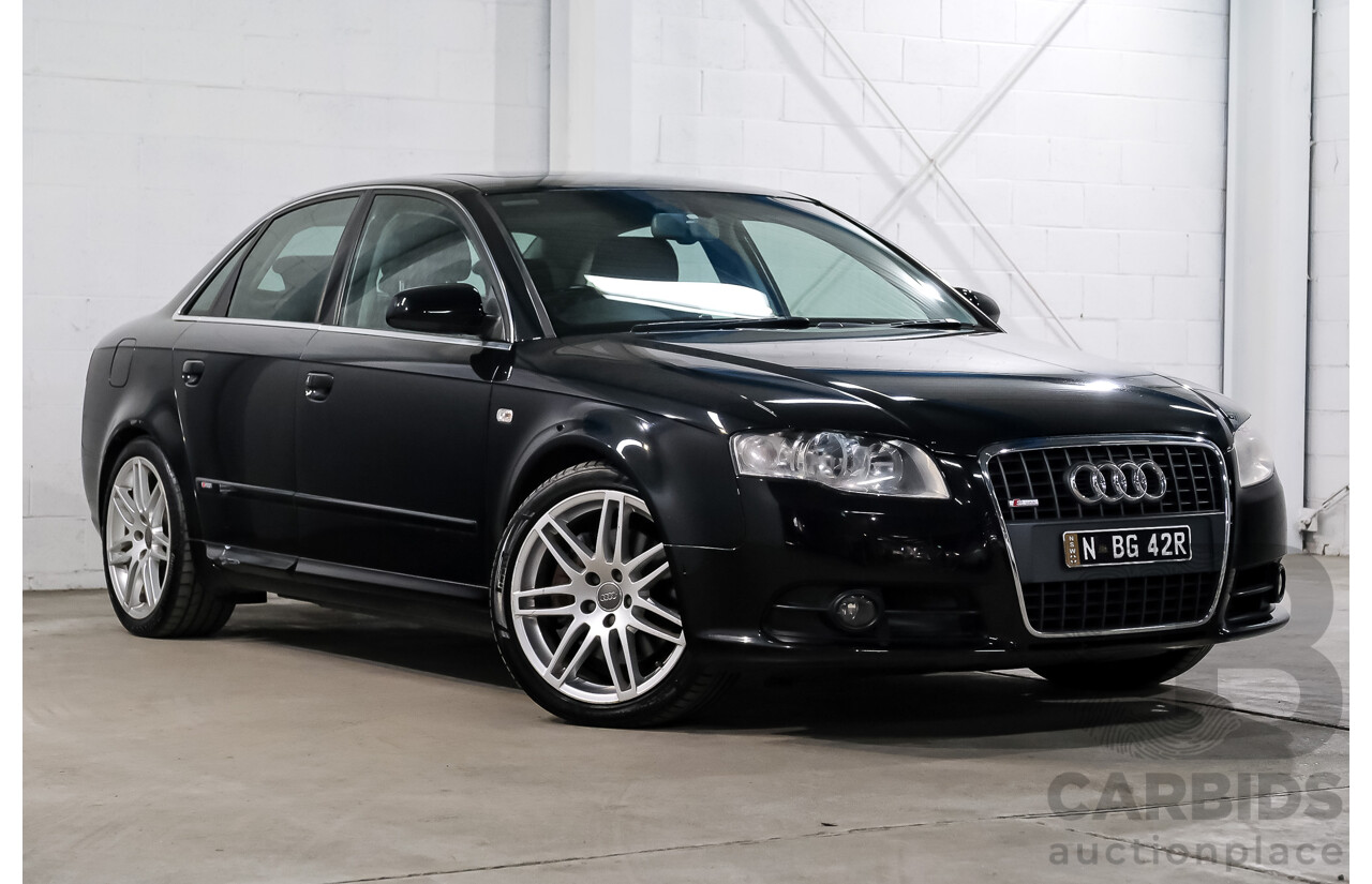 03/2008 Audi A4 2.0 TFSI Quattro Avant (AWD) B7 MY06 Upgrade 4d Wagon Black 2.0L