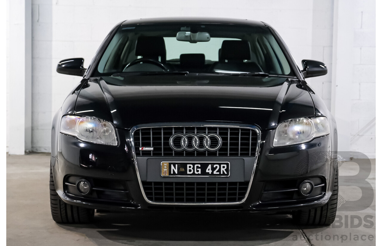 03/2008 Audi A4 2.0 TFSI Quattro Avant (AWD) B7 MY06 Upgrade 4d Wagon Black 2.0L