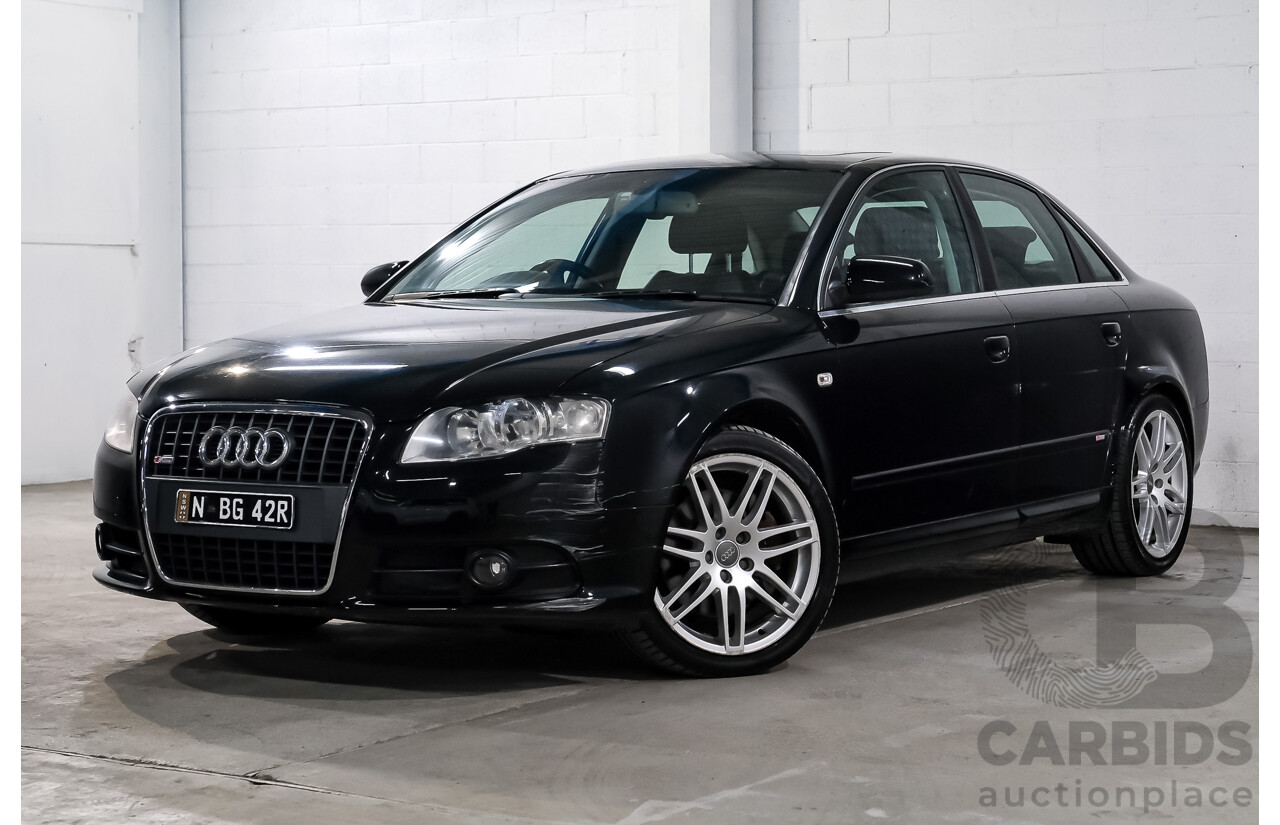 03/2008 Audi A4 2.0 TFSI Quattro Avant (AWD) B7 MY06 Upgrade 4d Wagon Black 2.0L