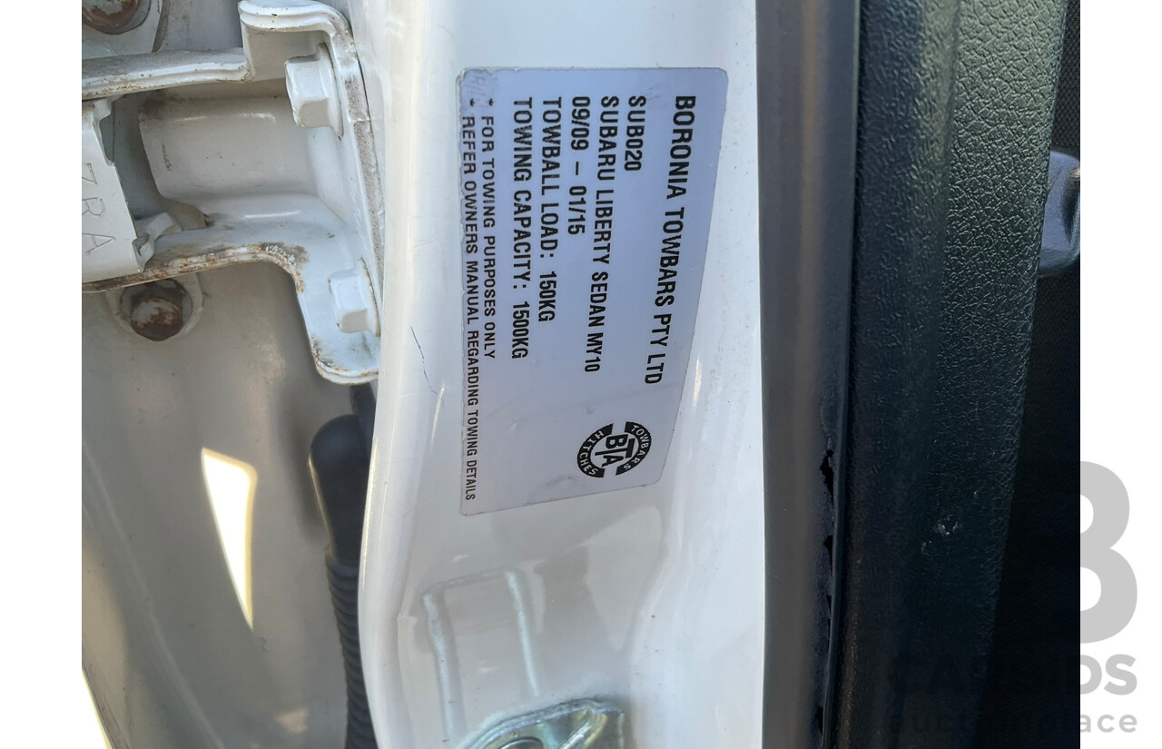 10/2009 Subaru Liberty Exiga 2.5i  AWD MY08 4D Wagon White 2.5L