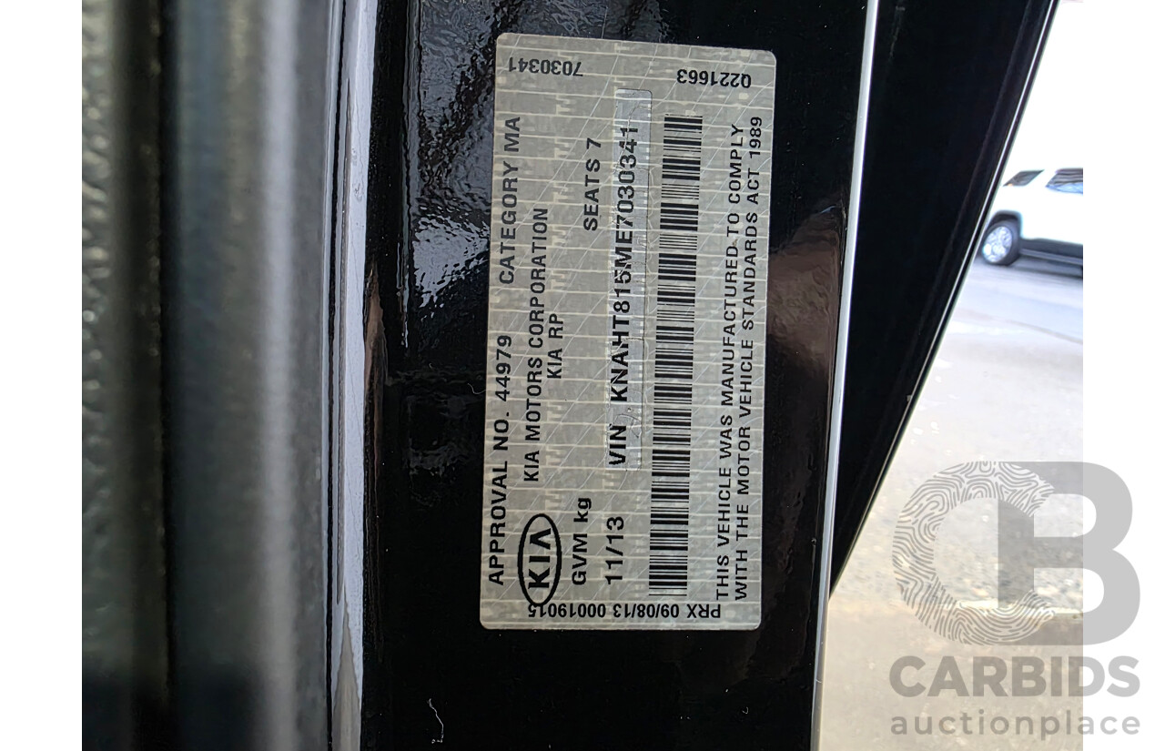 11/2013 Kia Rondo Si RP 4d Wagon Black 1.7L 7 Seats