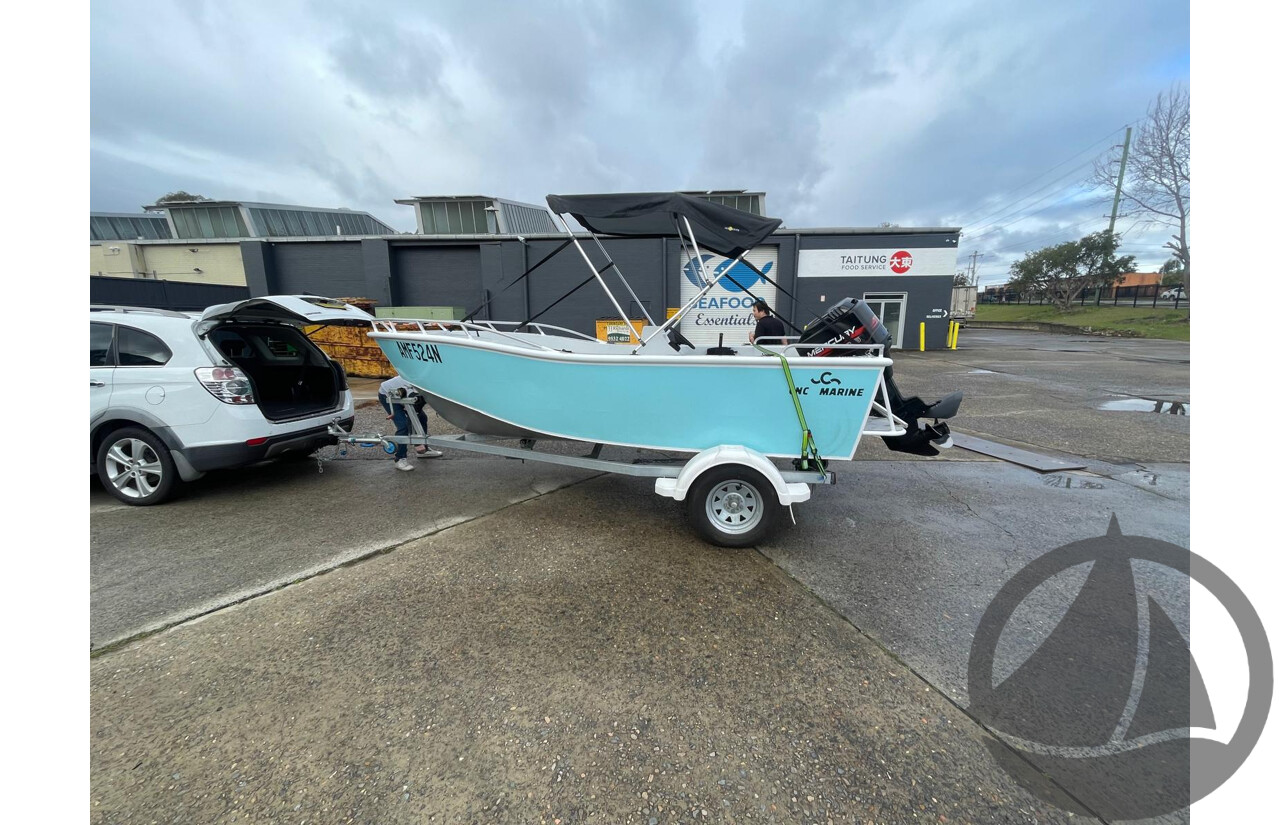 NO RESERVE - CNC Marine Custom Aluminium 4.8m Runabout Boat, 75hp Mercury