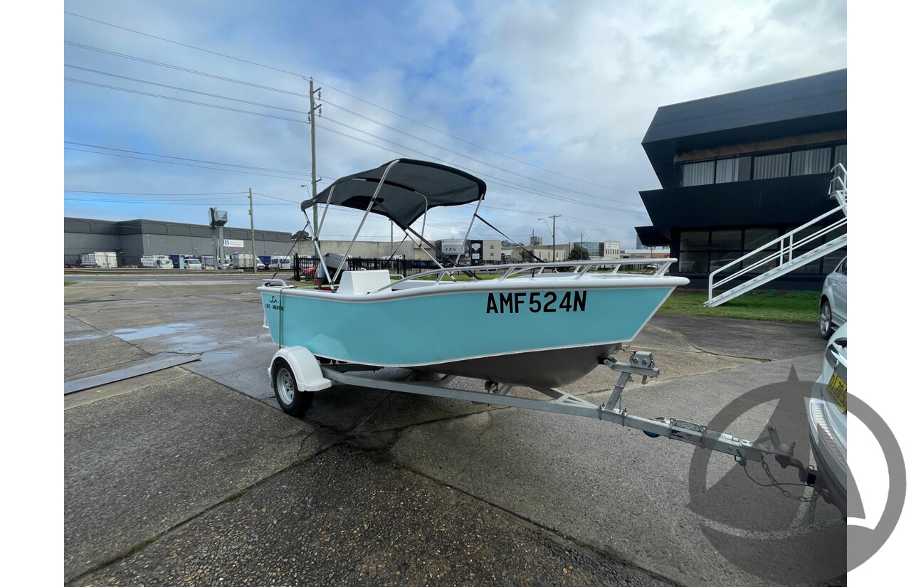 NO RESERVE - CNC Marine Custom Aluminium 4.8m Runabout Boat, 75hp Mercury