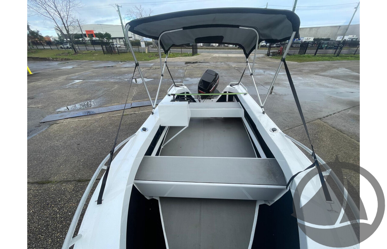 NO RESERVE - CNC Marine Custom Aluminium 4.8m Runabout Boat, 75hp Mercury