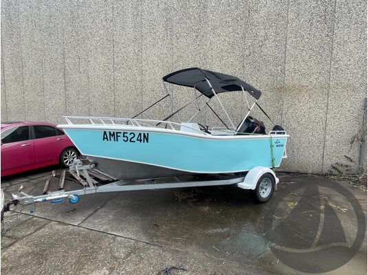 NO RESERVE - CNC Marine Custom Aluminium 4.8m Runabout Boat, 75hp Mercury