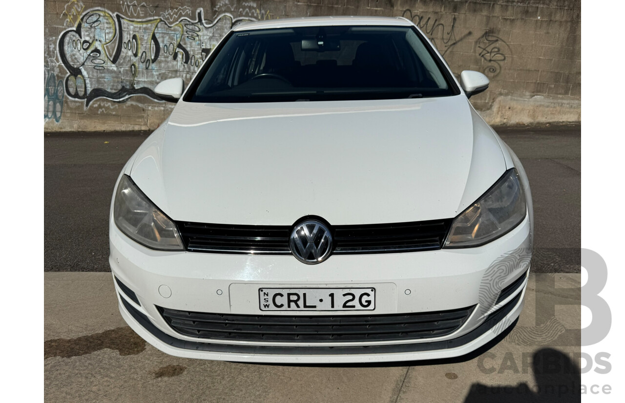 01/2014 Volkswagen Golf 90 TSI COMFORTLINE FWD AU MY14 5D Hatchback White 1.4L