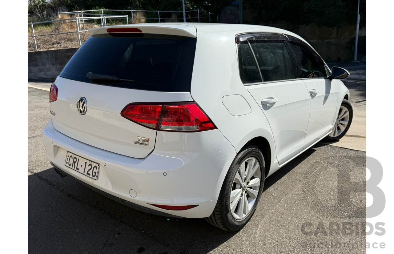 01/2014 Volkswagen Golf 90 TSI COMFORTLINE FWD AU MY14 5D Hatchback White 1.4L