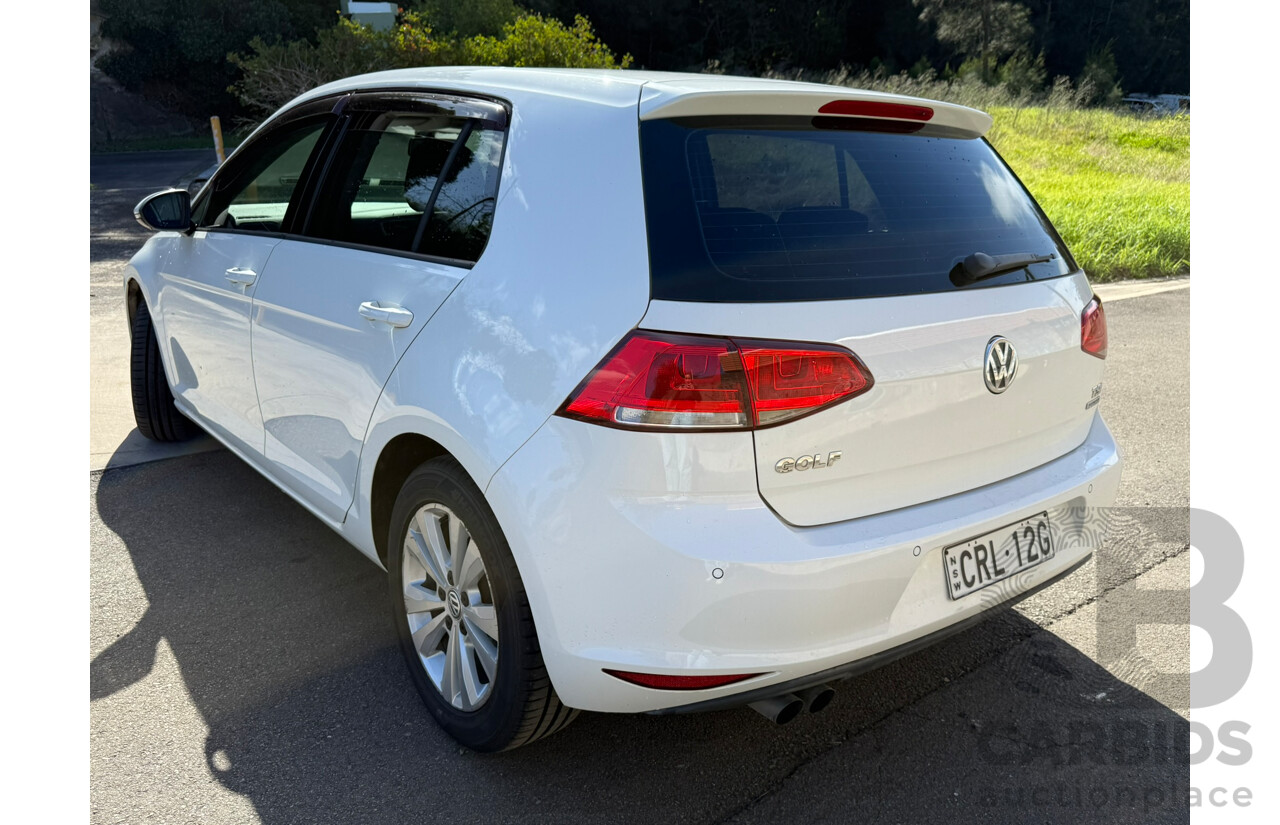 01/2014 Volkswagen Golf 90 TSI COMFORTLINE FWD AU MY14 5D Hatchback White 1.4L
