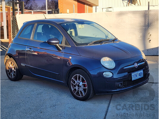 12/2009 Fiat 500 Sport 3d Hatchback Blue 1.4L