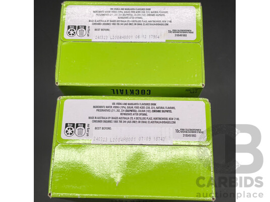 UDL Classic Margarita Pre-mixed Cocktail 2L - Lot of 2