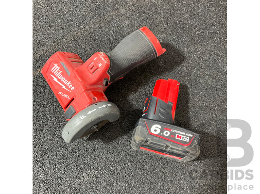 MILWAUKEE M12 FUEL Compact Cut Off Saw with 6.0Ah Battery