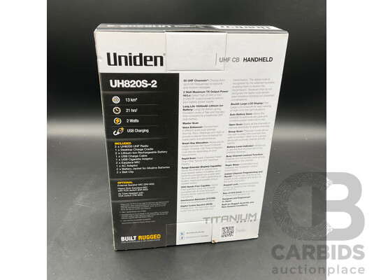 UNIDEN (UH820S-2) UHF CB Handheld Radio Twin Pack