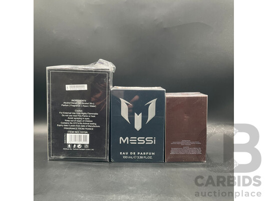 Messi 100ml , Ive 100ml , Onyx Odyssey 100ml - Lot Of 3