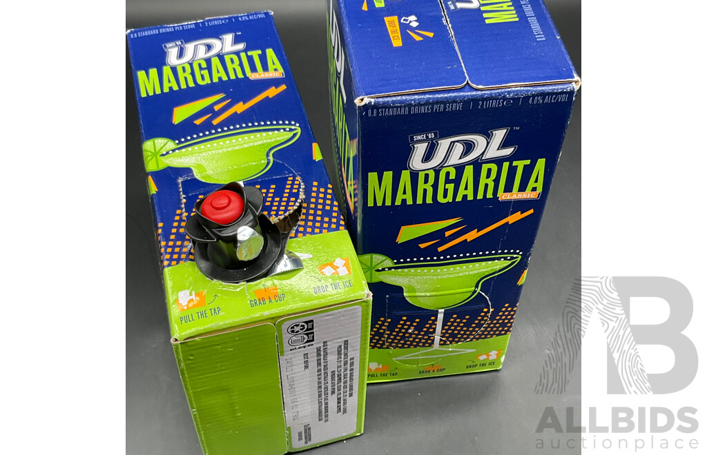 UDL Classic Margarita Pre-mixed Cocktail 2L - Lot of 2