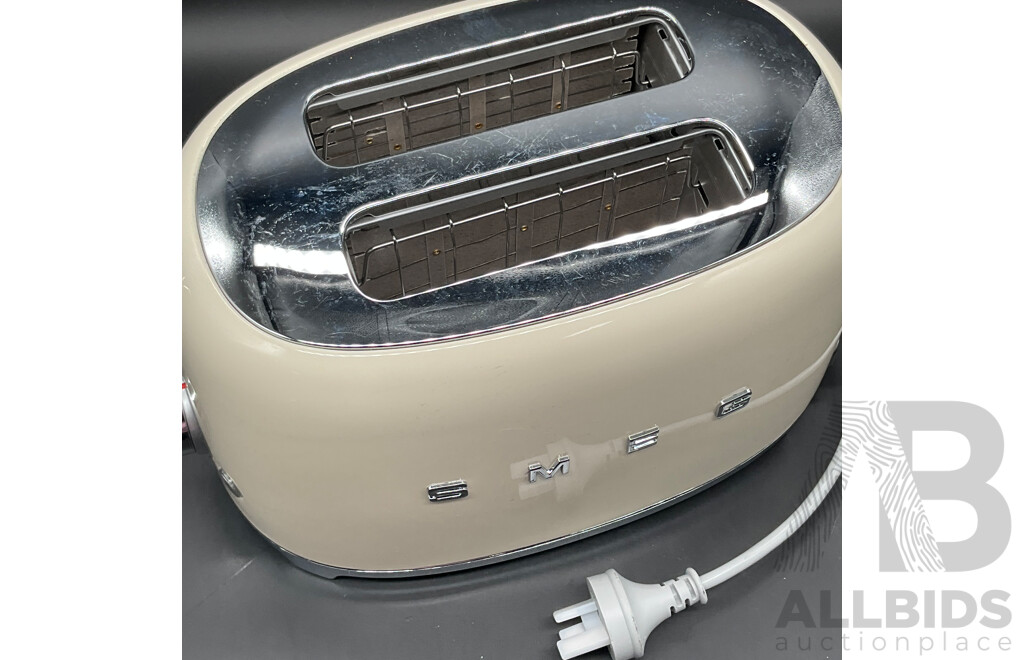 SMEG 50's Retro Style 2 Slice Toaster - Cream