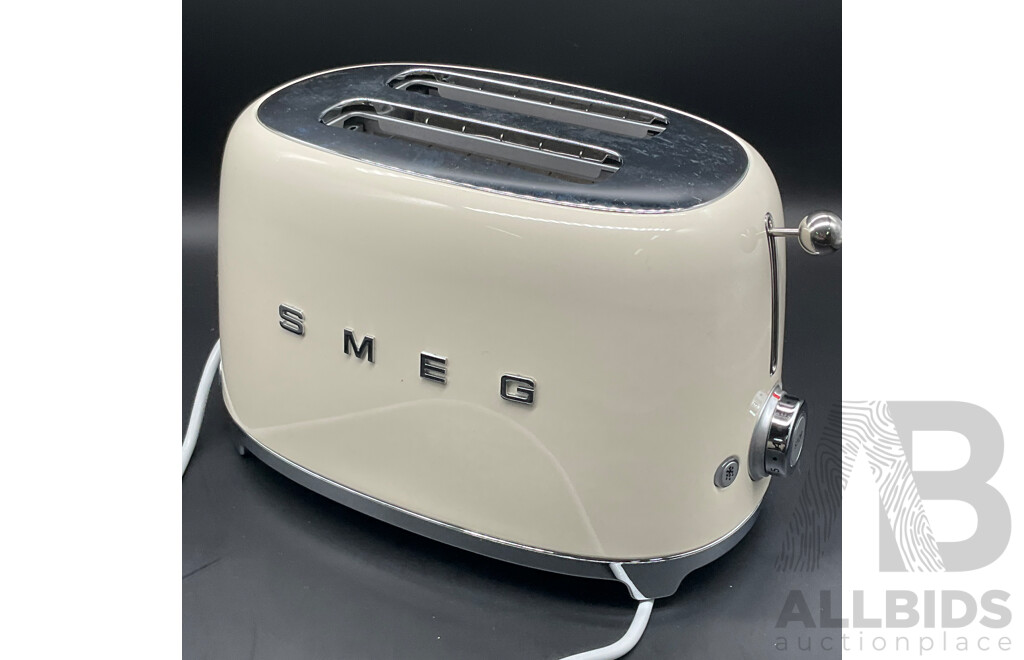 SMEG 50's Retro Style 2 Slice Toaster - Cream