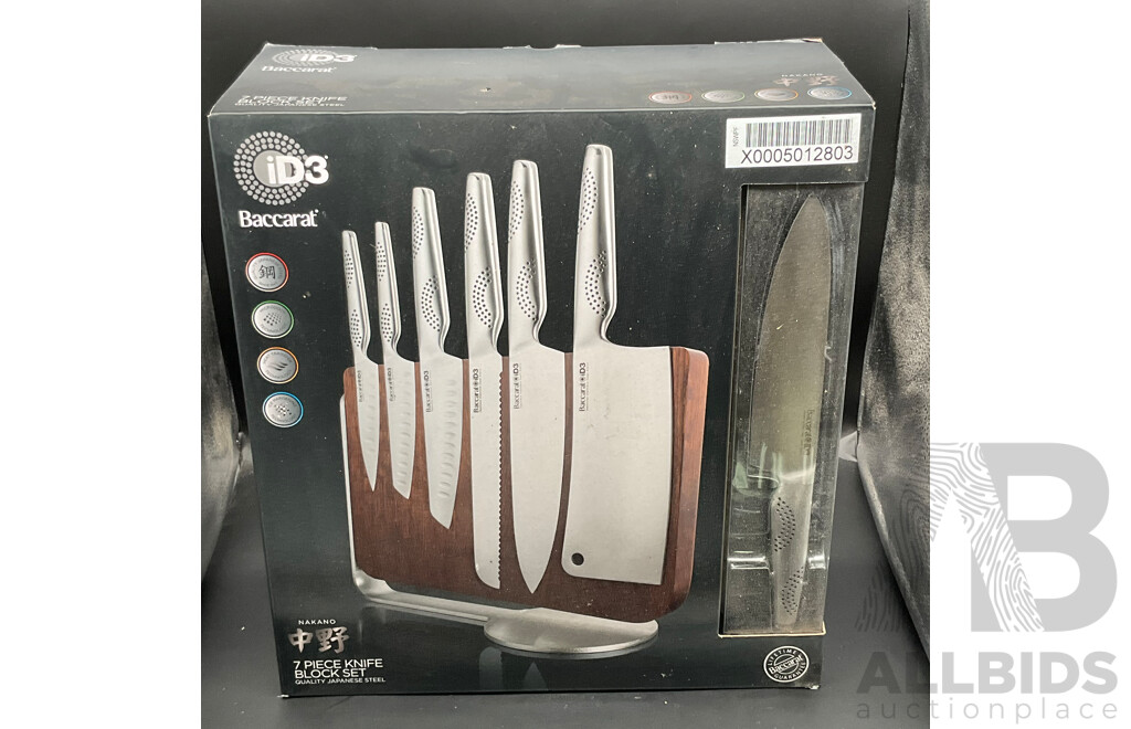 BACCARAT ID3 Nakano 7-Piece Knife Block Set